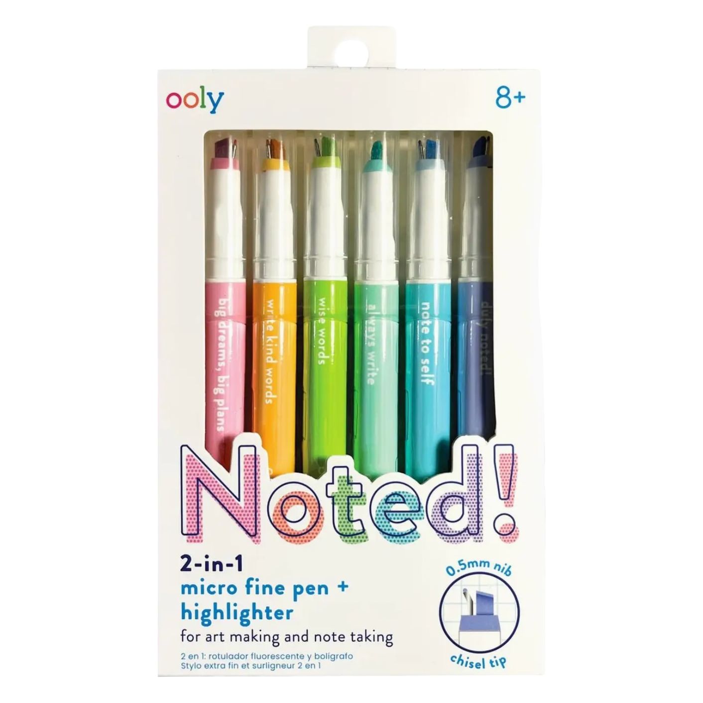 Noted! 2 in 1 Pen + Highlighters