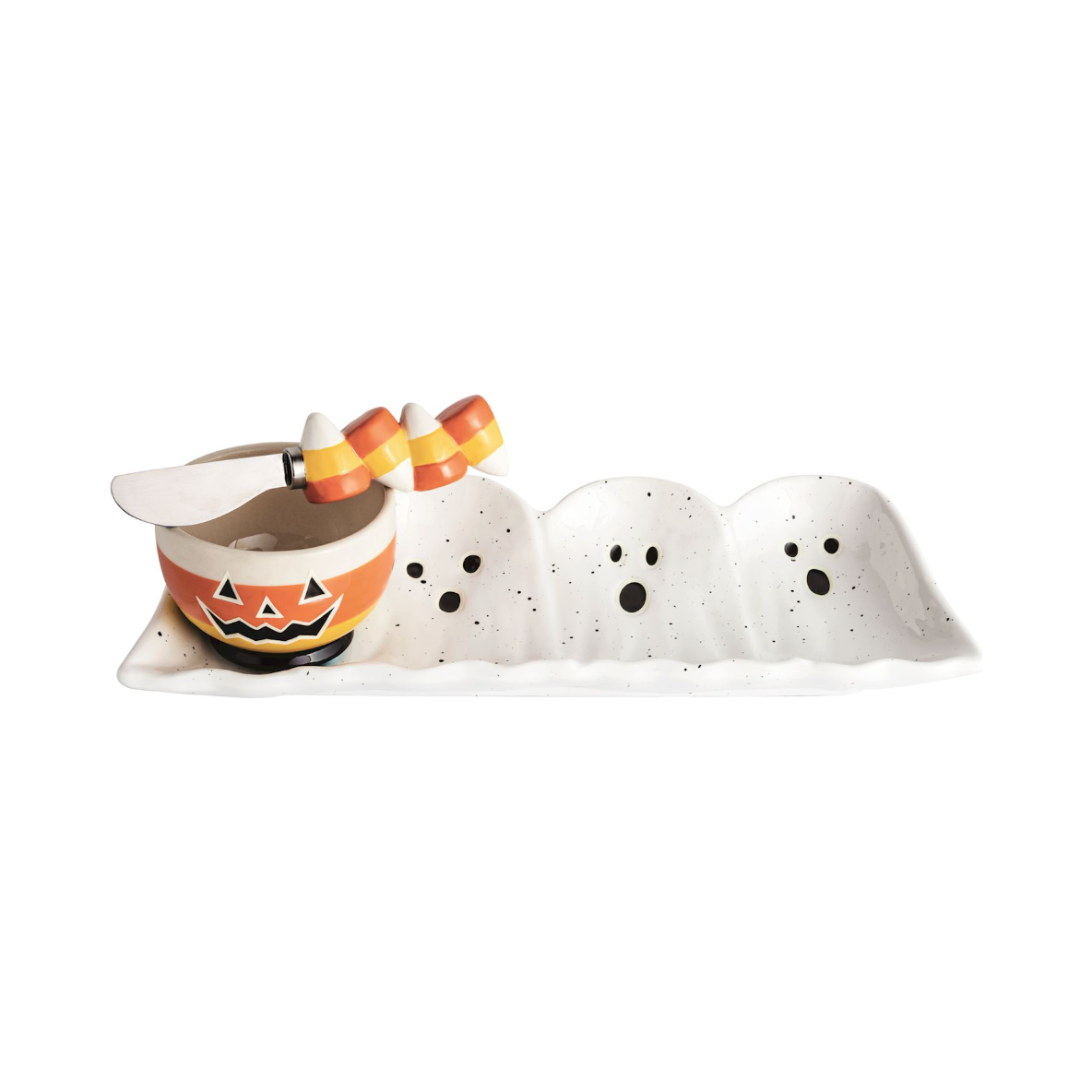 Glow Ghost Tidbit & Tray Set