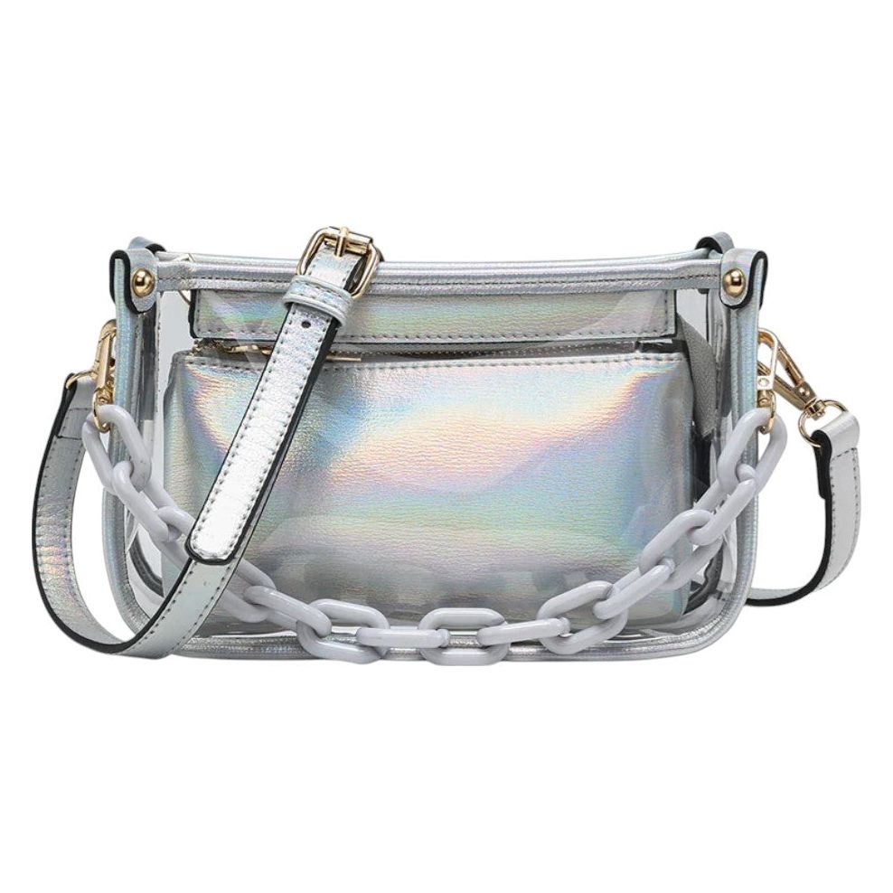 Jessica Clear Crossbody: Holographic