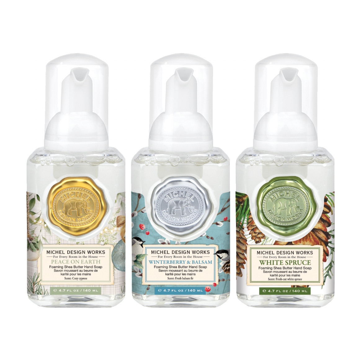 Happy Holidays Mini Foaming Soap: