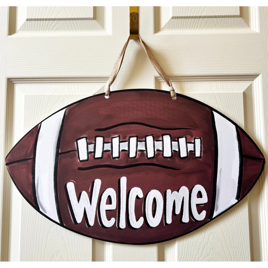 Welcome Football Door Hanger