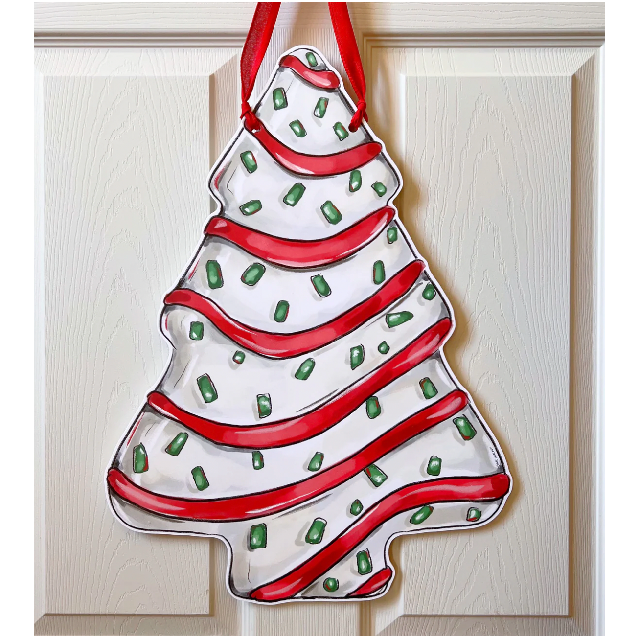 Christmas Tree Cake Door Hanger