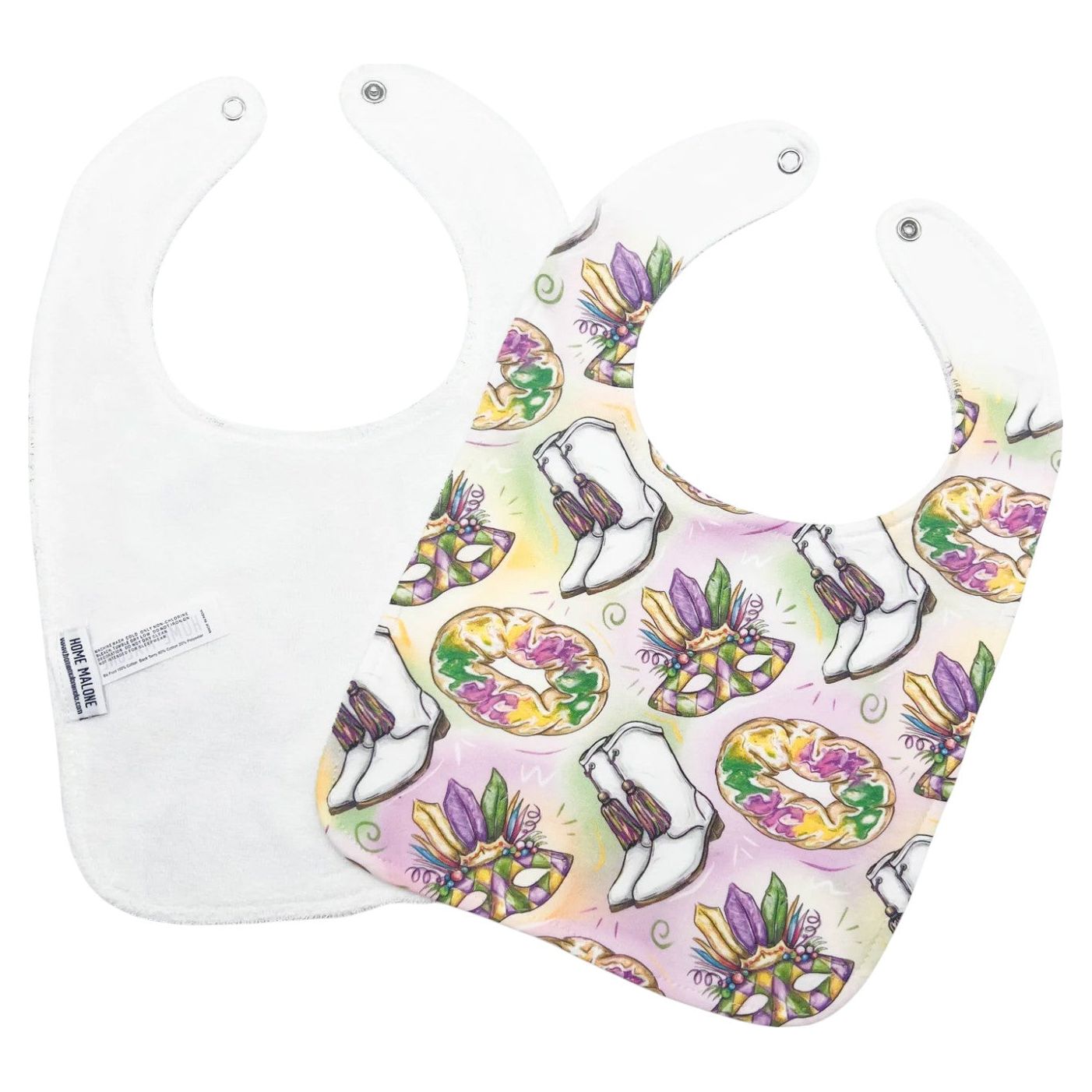 Mardi Gras Baby Bib