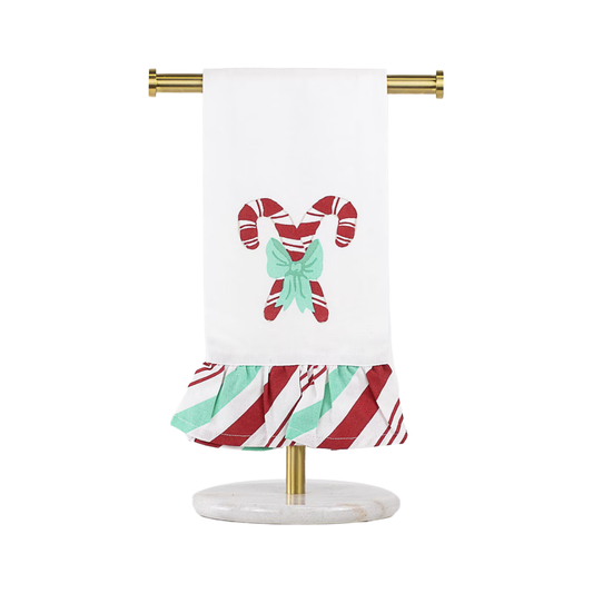 Candy Cane Ruffle Towel