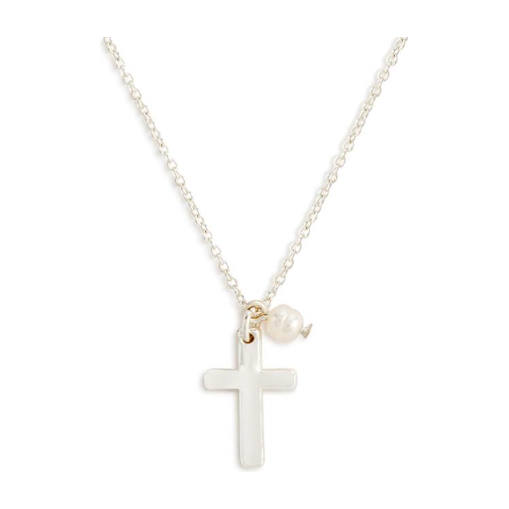 Dainty Cross Necklace - Silver