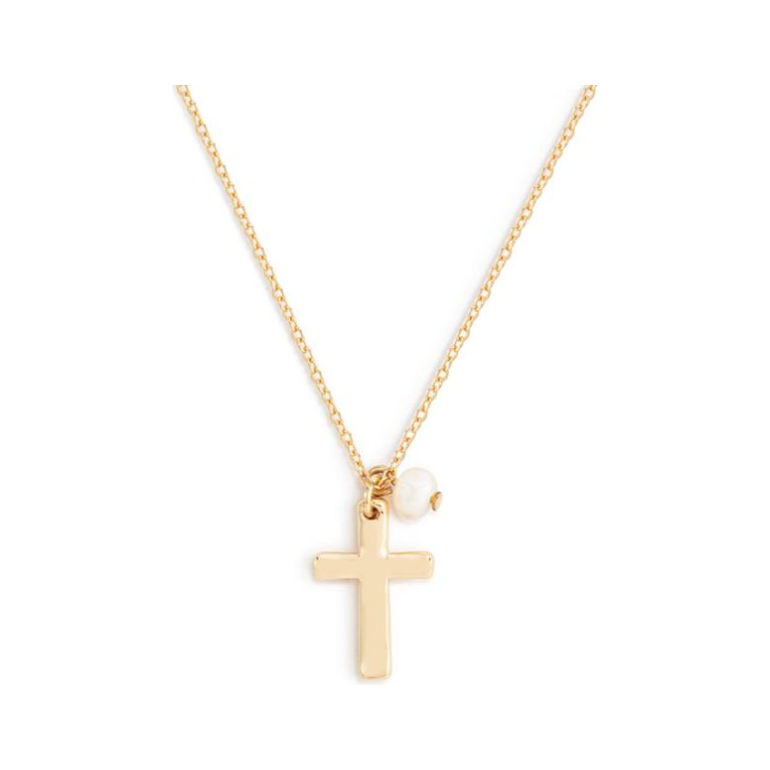 Dainty Cross Necklace - Gold