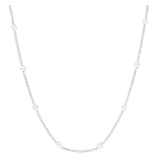 Solara Delicate Necklace - 18.5in Silver
