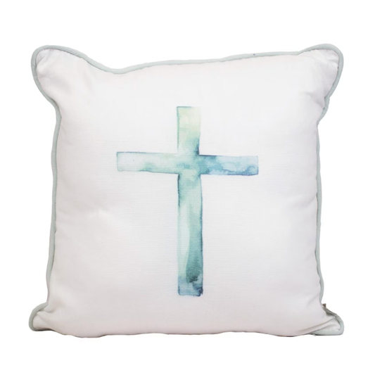 Watercolor Cross Pillow