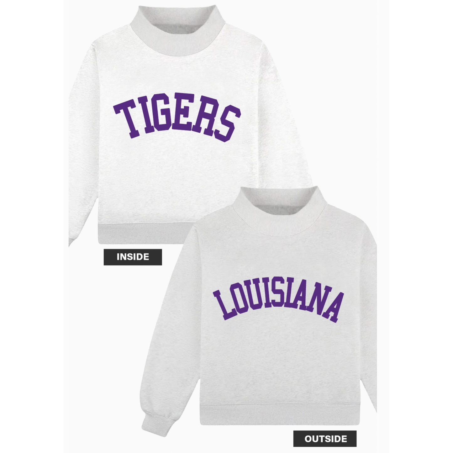Louisiana + Tigers Reversible Mock Neck