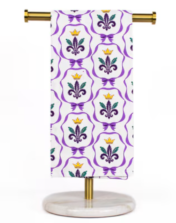 Mardi Gras Bow Towel