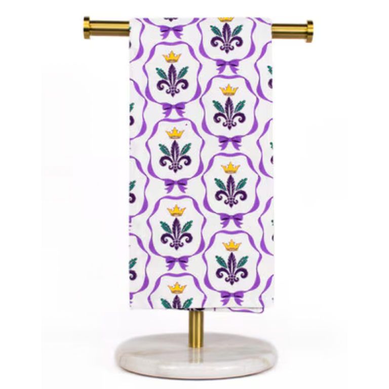 Mardi Gras Bow Towel