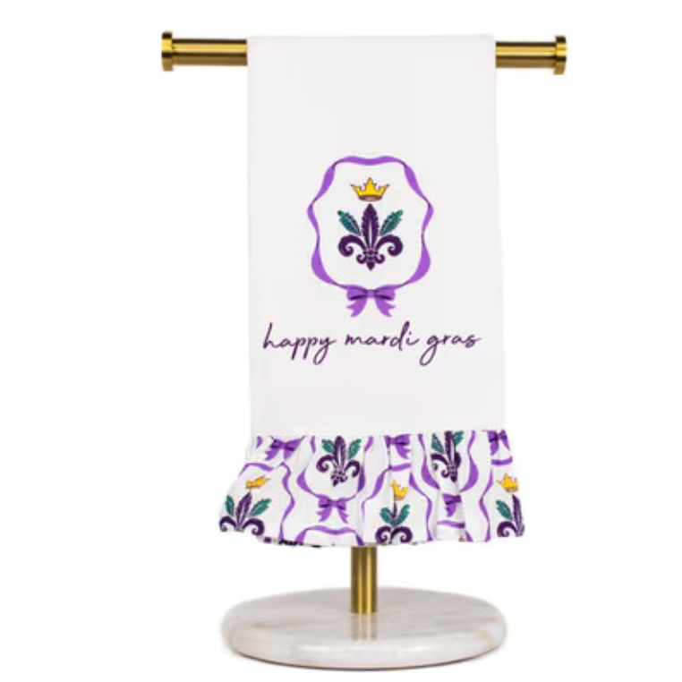 Mardi Gras Ruffle Towel