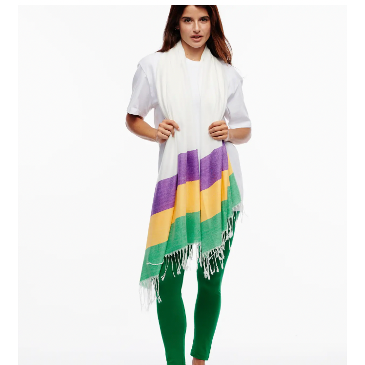 Mardi Gras Striped Scarf