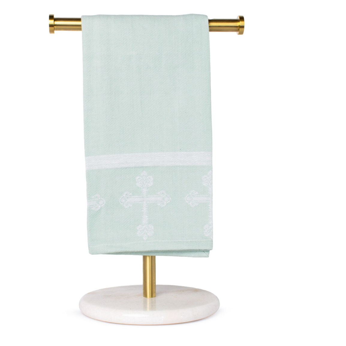 Blue Cross Jacquard Towel