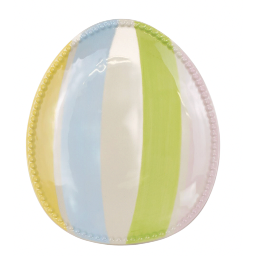 Candy Striped Egg Plate