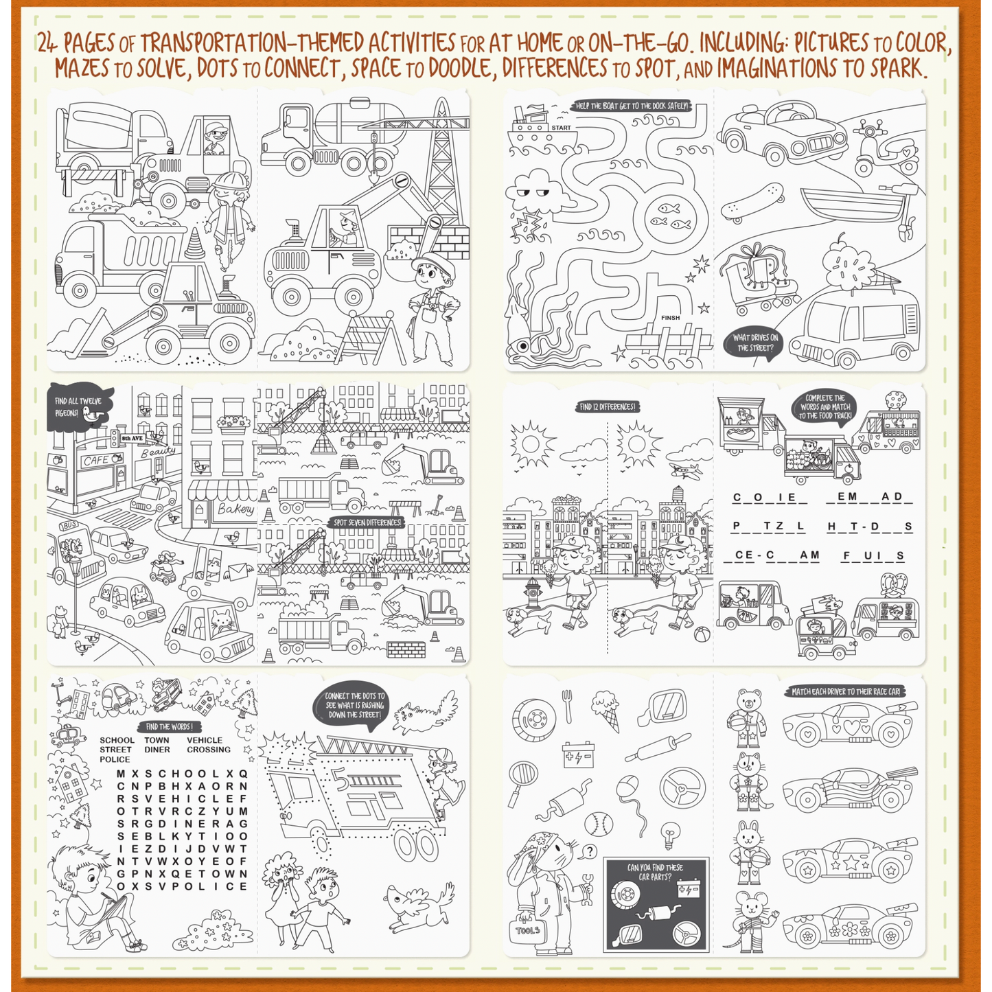 Car Town Activity Art Pack