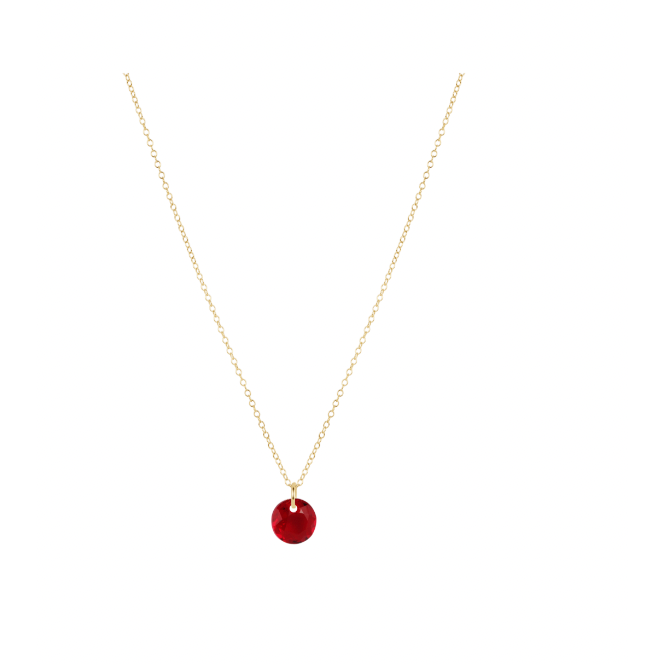 16" Necklace Gold - Reflection Small Charm - 01
