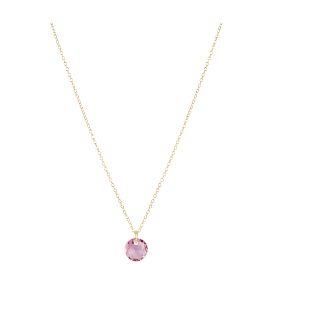 16" Necklace Gold - Reflection Small Charm - 02