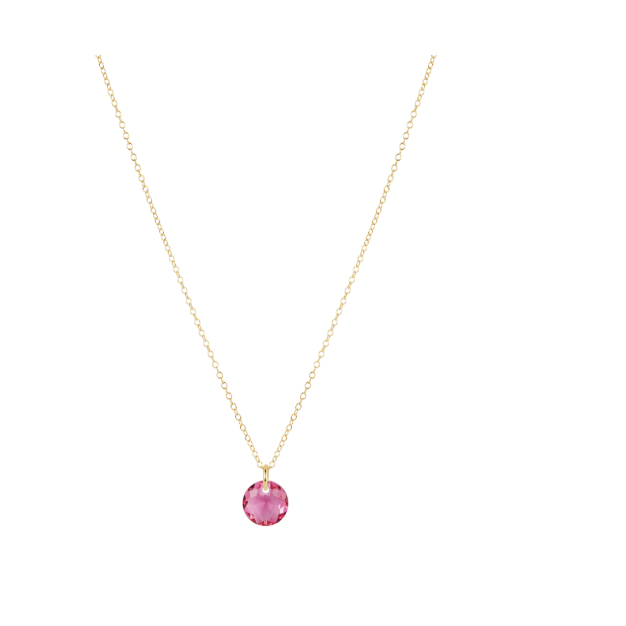 16" Necklace Gold - Reflection Small Charm - 10