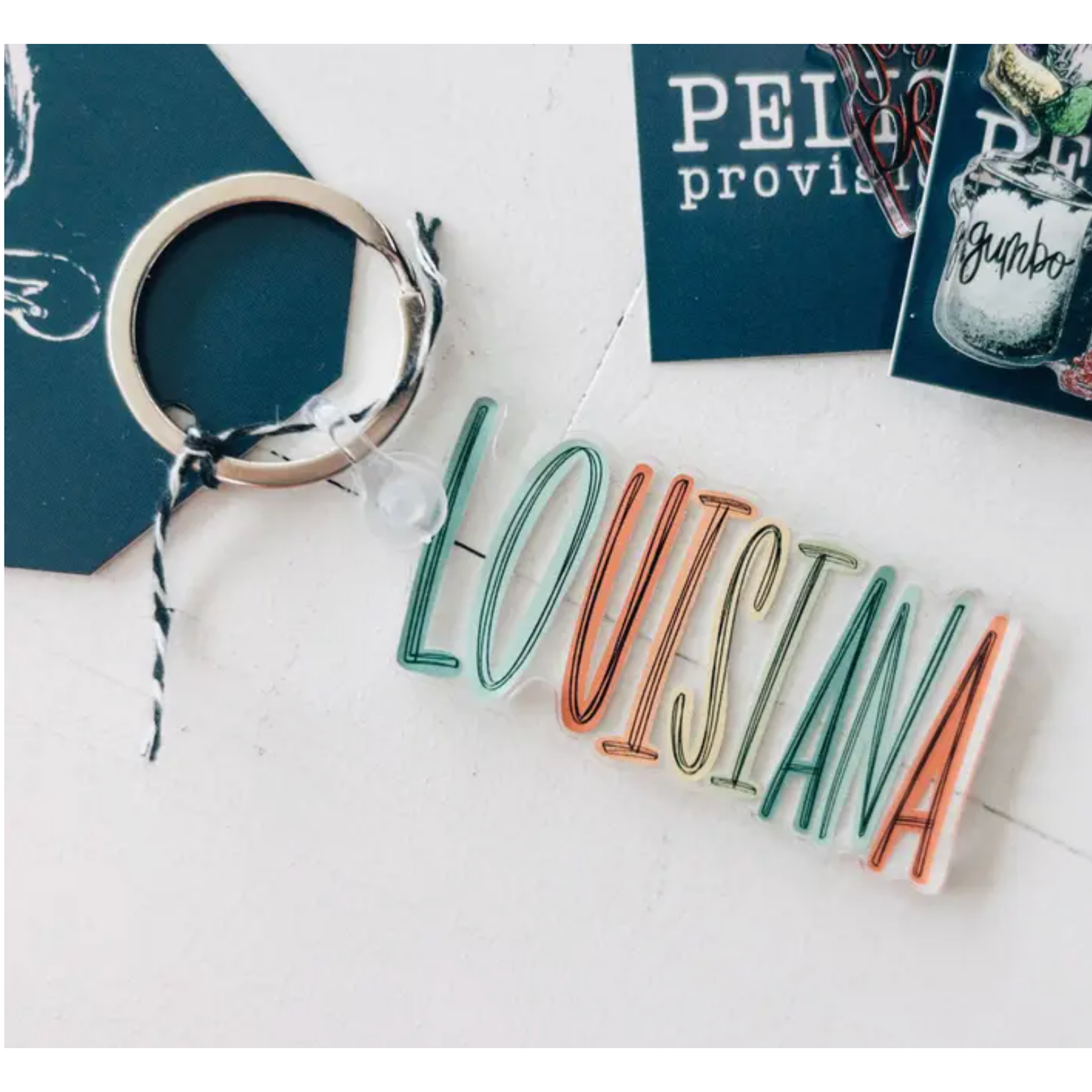 Lively Louisiana Keychain