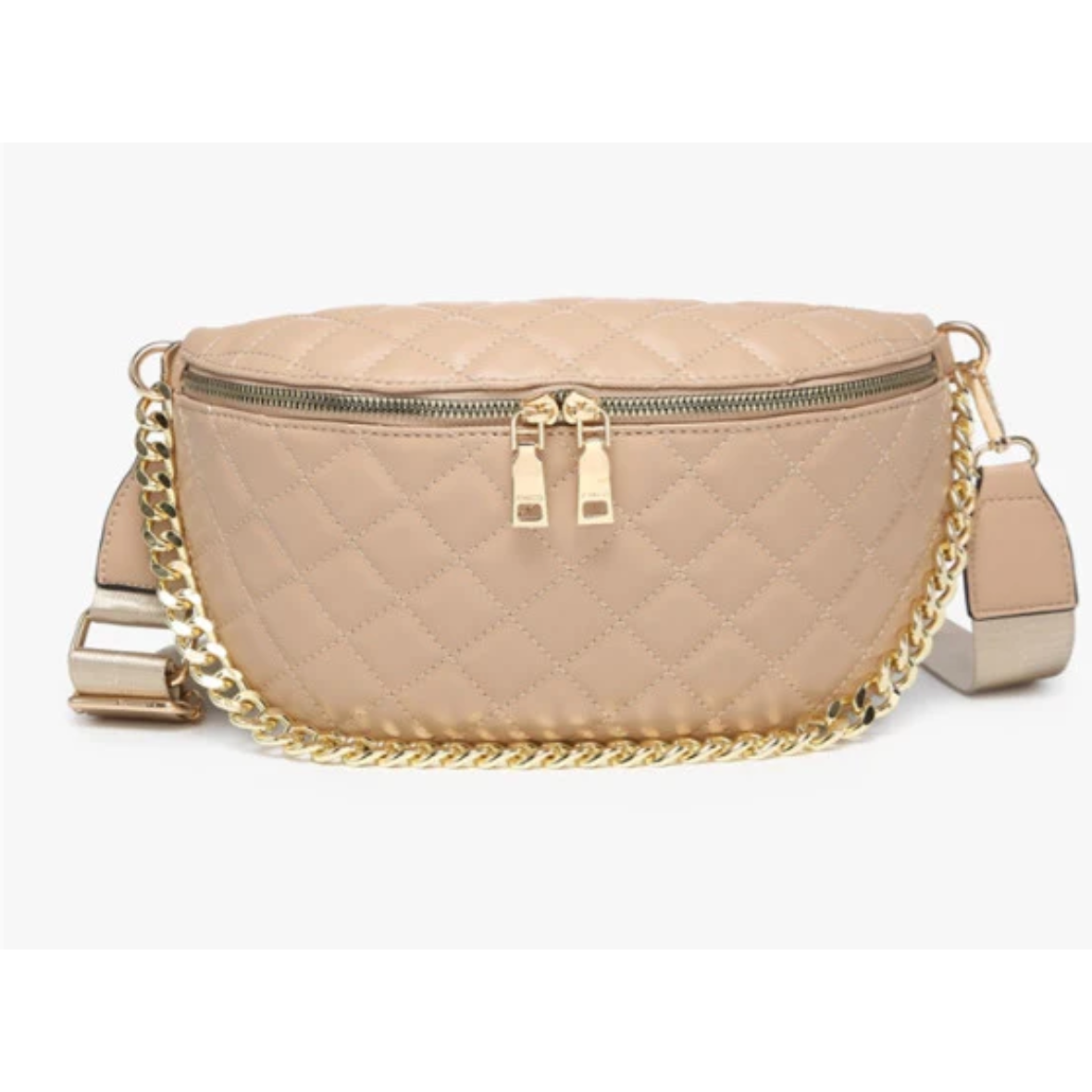 Sylvie Quilted Bag: Light Tan