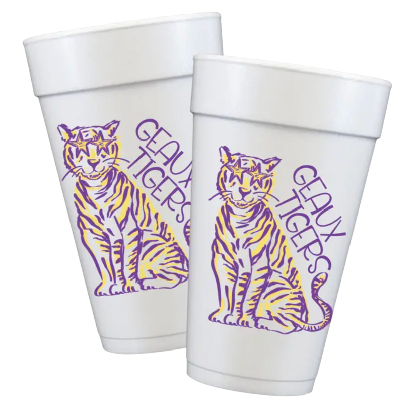 Geaux Tigers Foam Cups