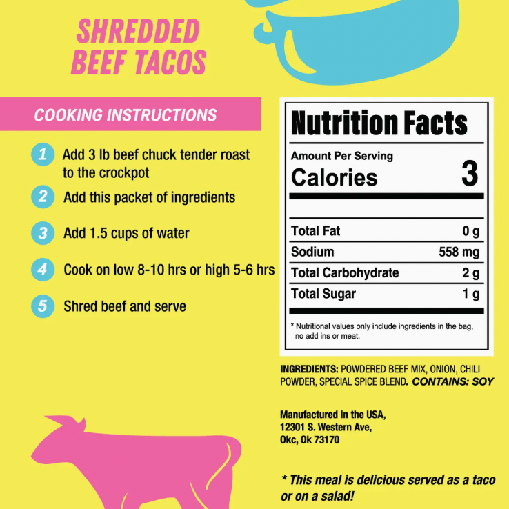 Shredded Beef Tacos: Crock Pot Meal
