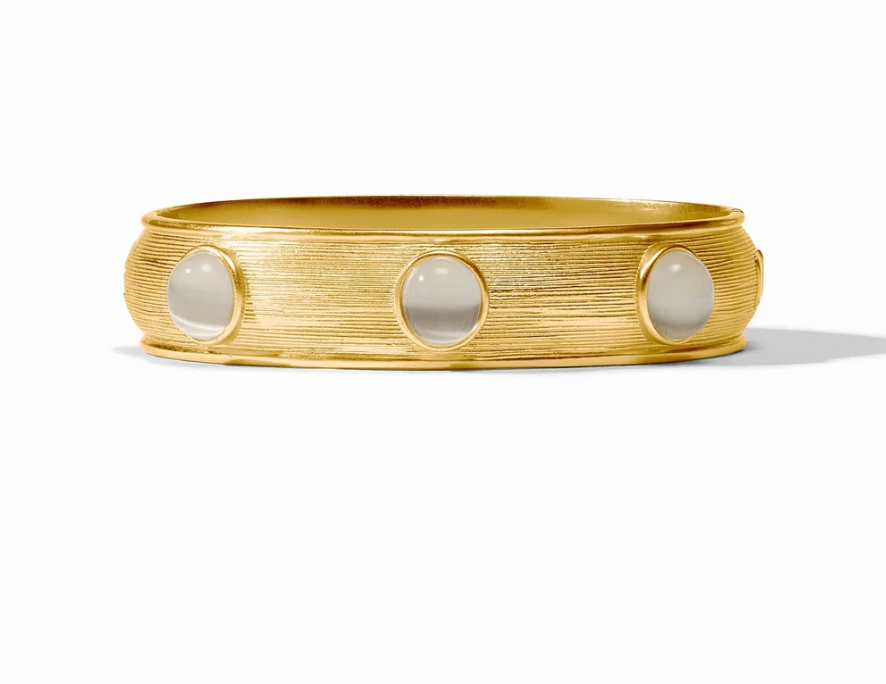 Cobblestone Stone Bangle - Ivory Cats Eye - Small