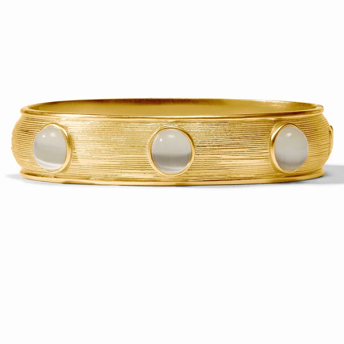 Cobblestone Stone Bangle - Ivory Cats Eye - Small