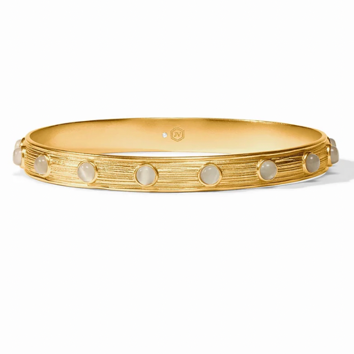 Cobblestone Stone Bangle - Ivory Cats Eye - Medium