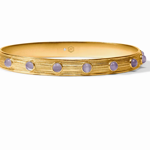 Cobblestone Stone Bangle - Blue Cats Eye - Medium
