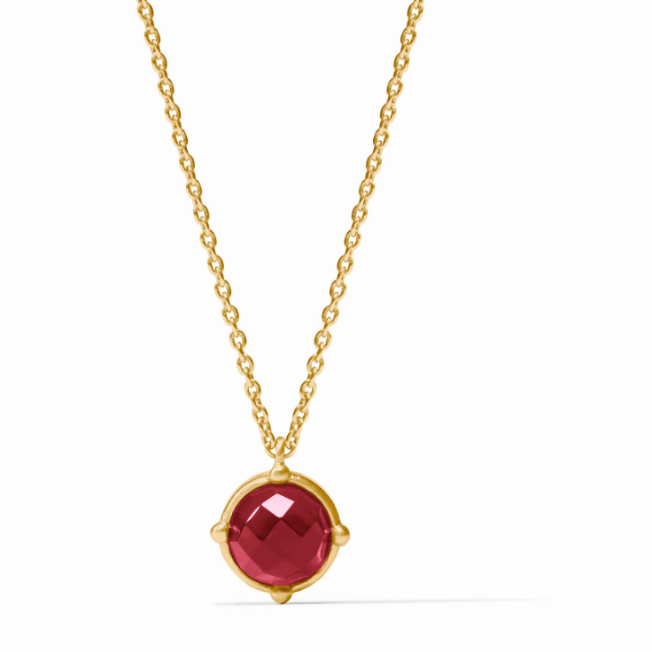 Honeybee Solitaire Necklace - Ruby