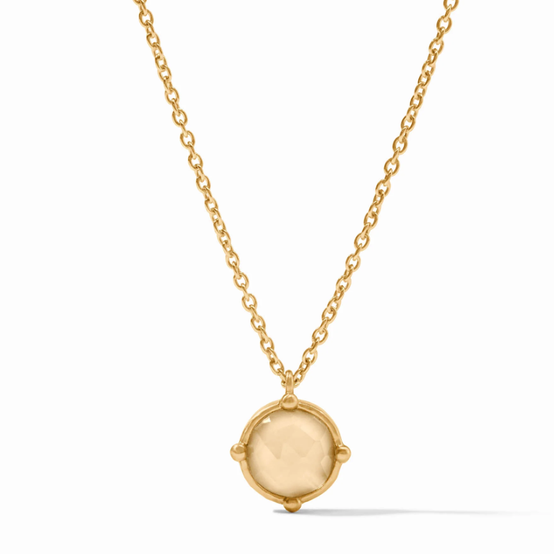 Honeybee Solitaire Necklace - Champagne