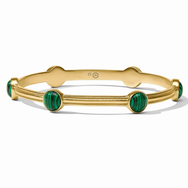 Essex Stone Bangle - Malachite Green - Small