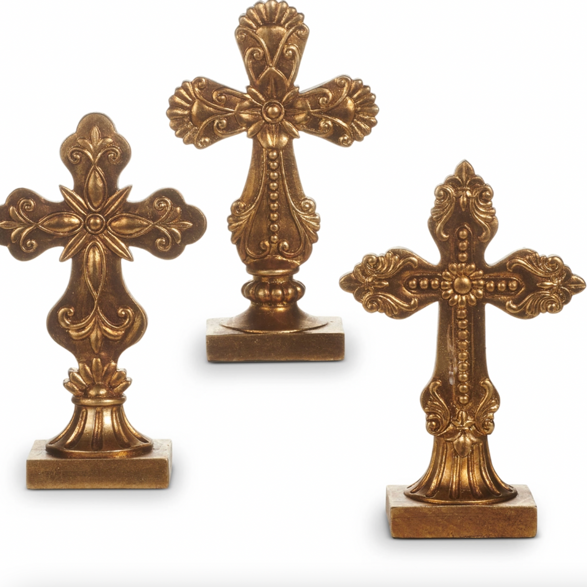 8" Antique Cross Decor