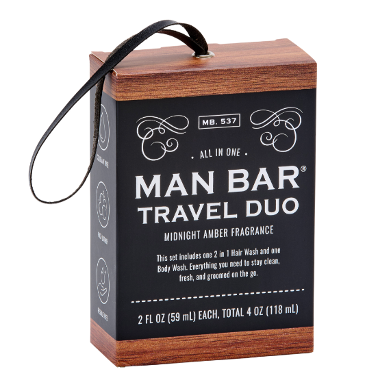 Man Bar Travel Duo: Midnight Amber