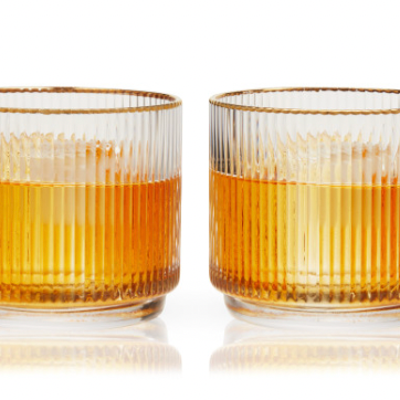 Crystal Lowball Tumbers - set of 2