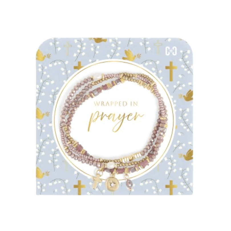 Wrapped in Prayer Bracelet/Necklace: Mauve