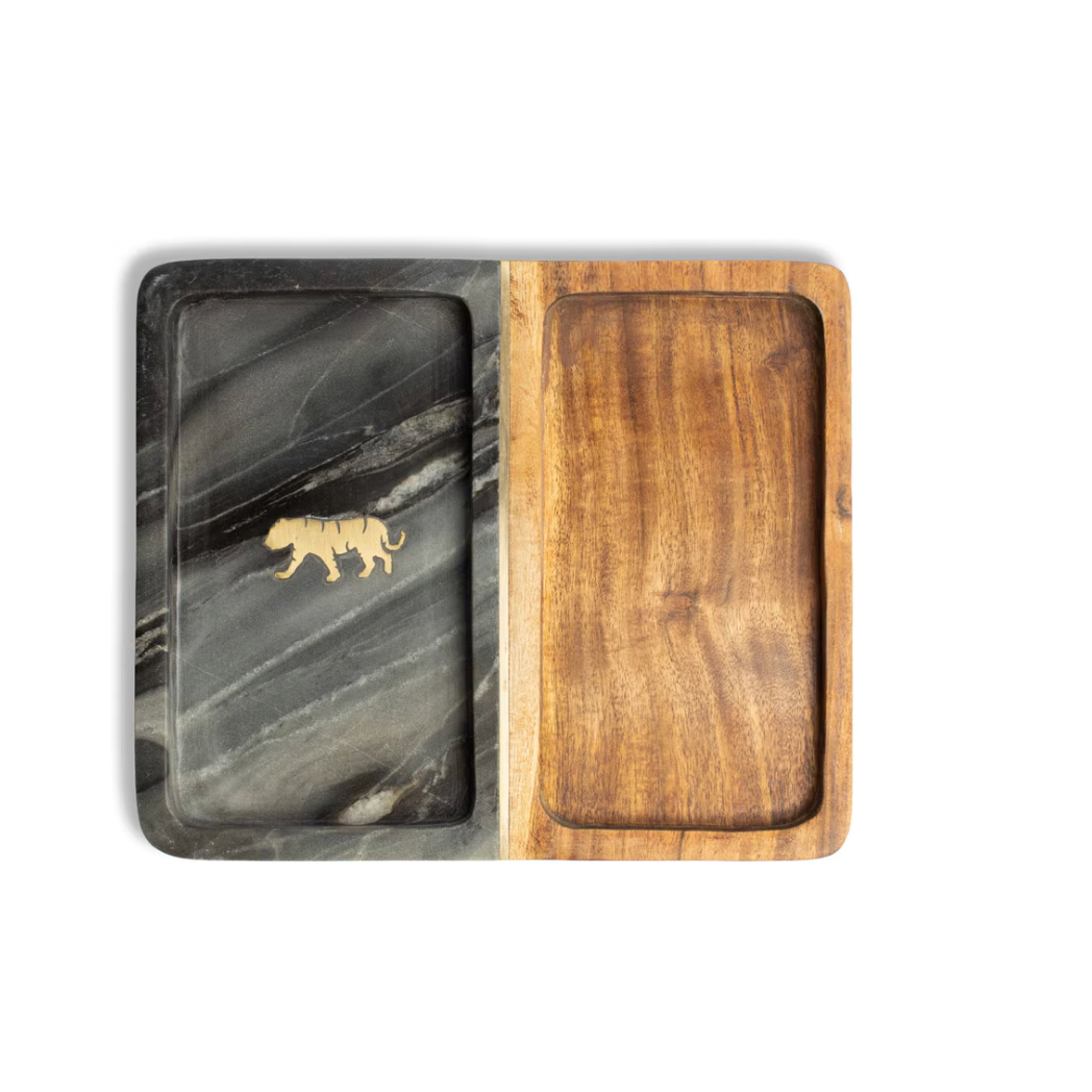 Tiger Marble & Wood Valet