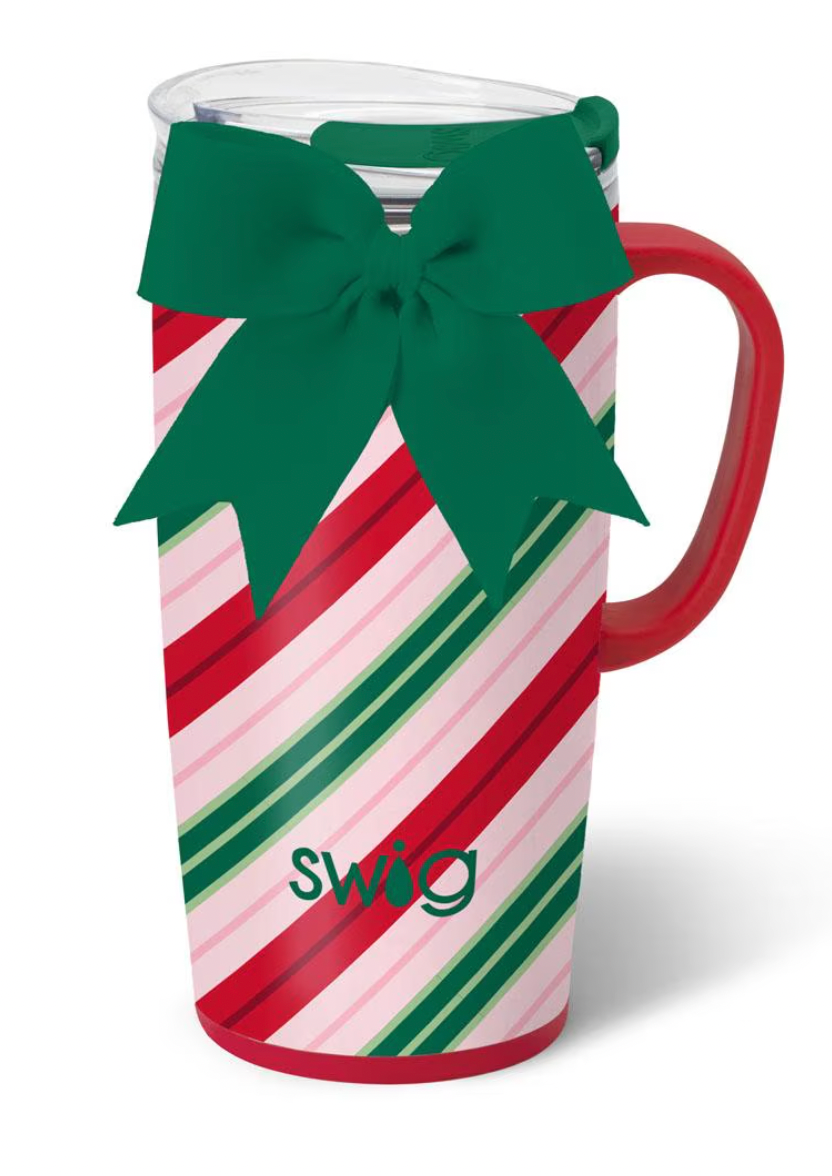 Candy Cane 22oz Travel Mug