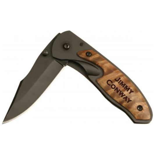 Wood Pocket Knife w/ Clip