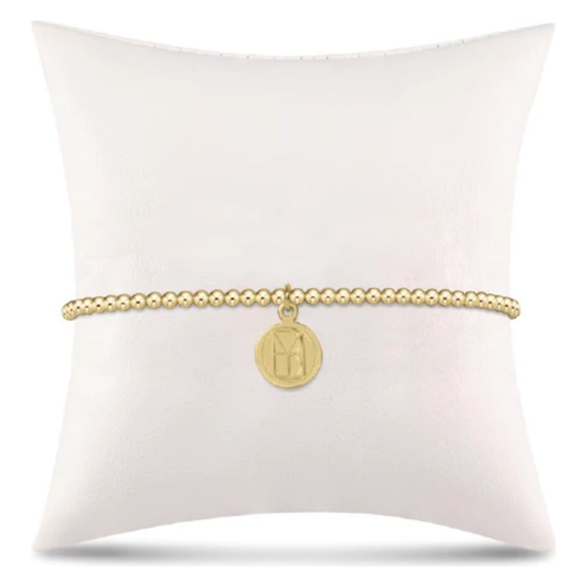 Classic Gold 2mm Bead Bracelet - be you. small gold disc