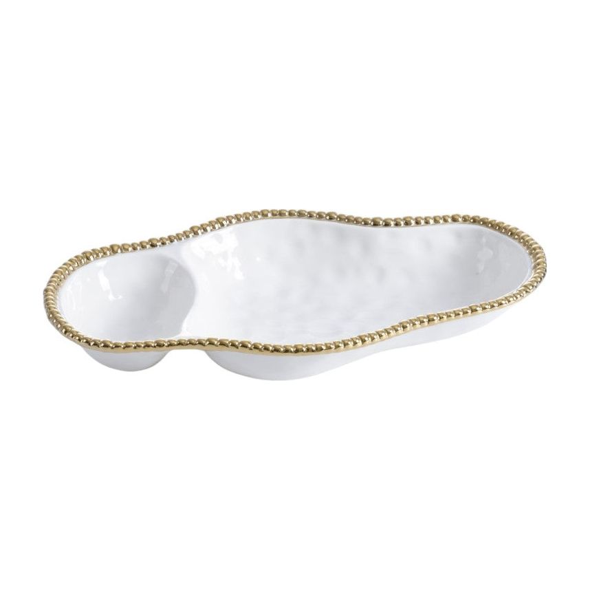 Golden Salerno - 2 Section Serving Piece