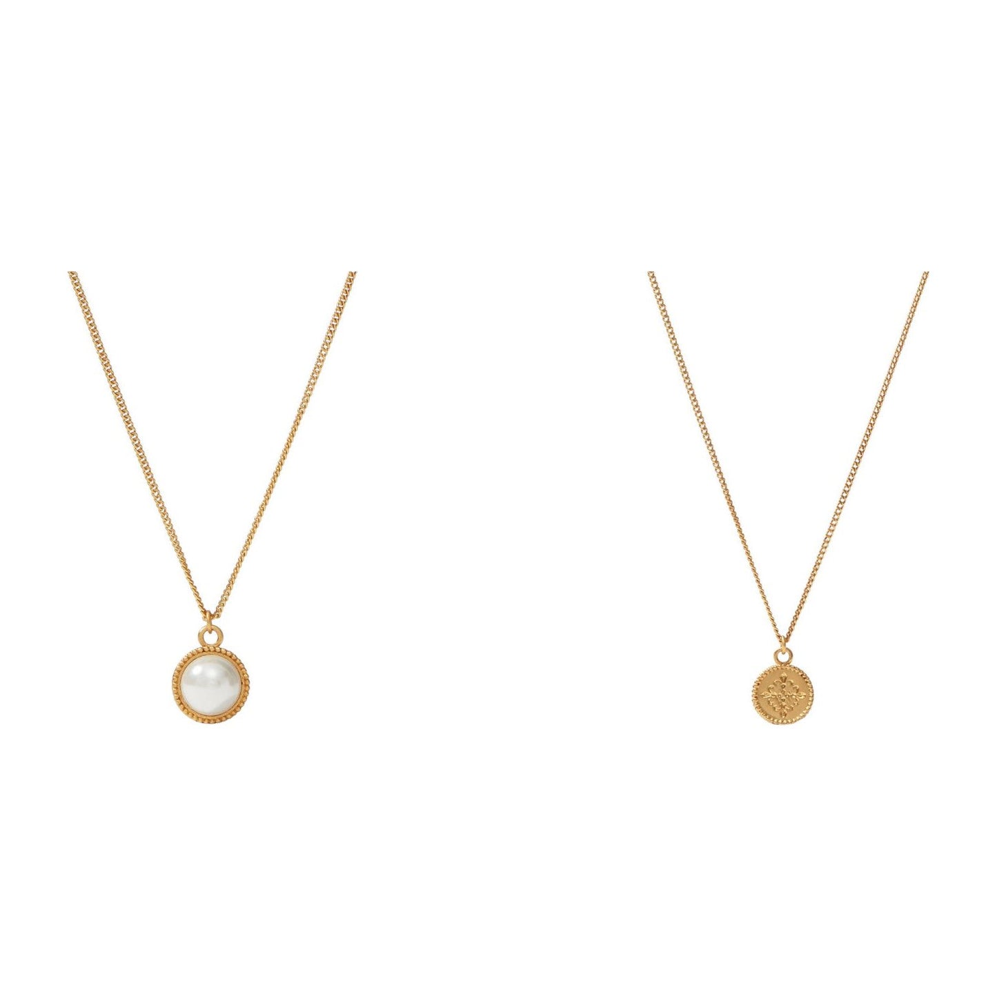 Fleur-de-Lis Solitaire Necklace - Pearl