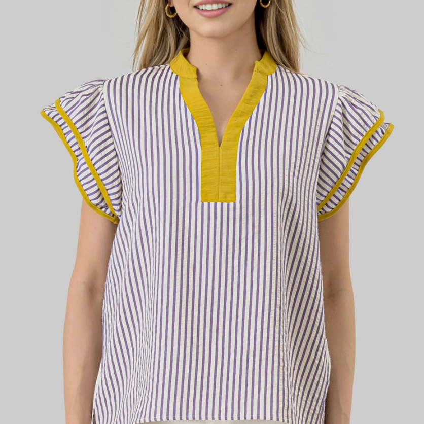 Seersucker Sensation Top: