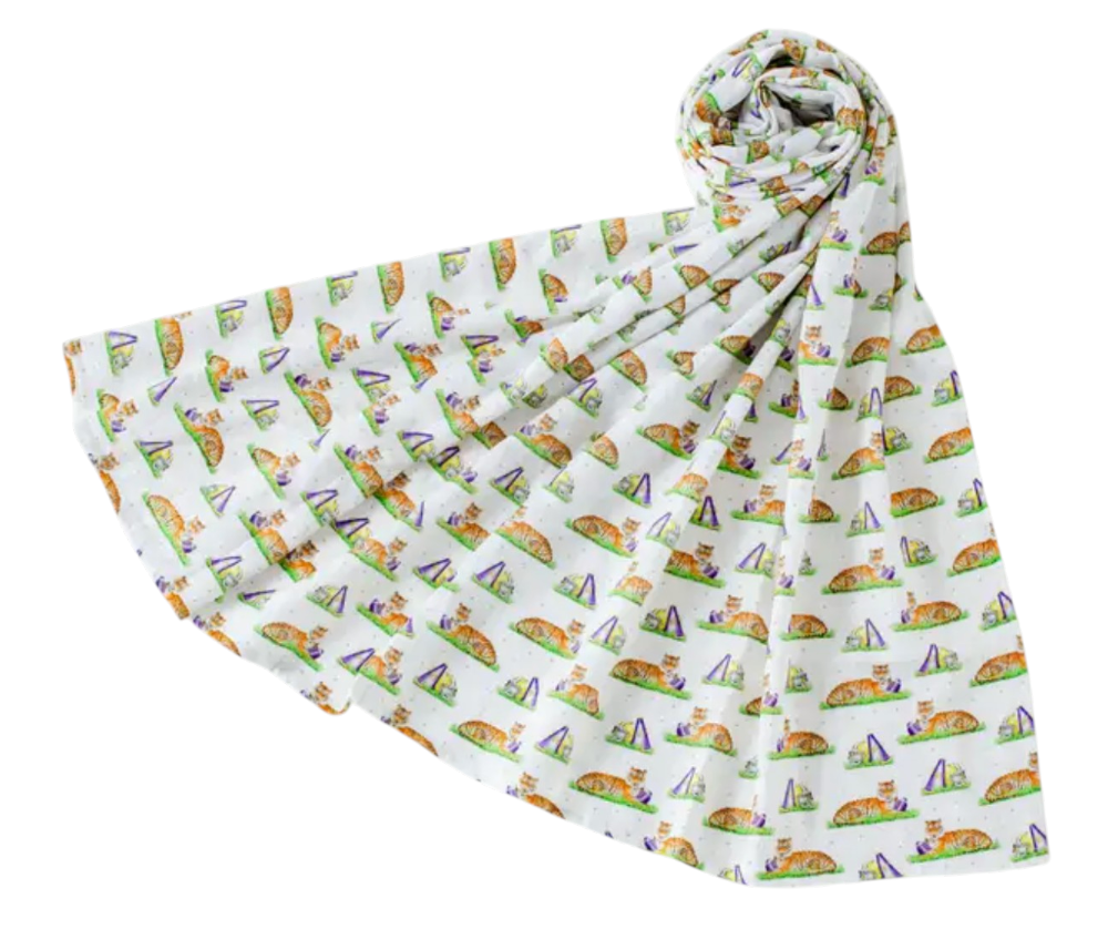 Tiger Mania Muslin Blanket