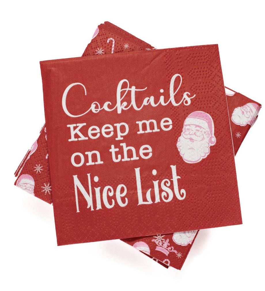 On the Nice List Cocktail Napkins