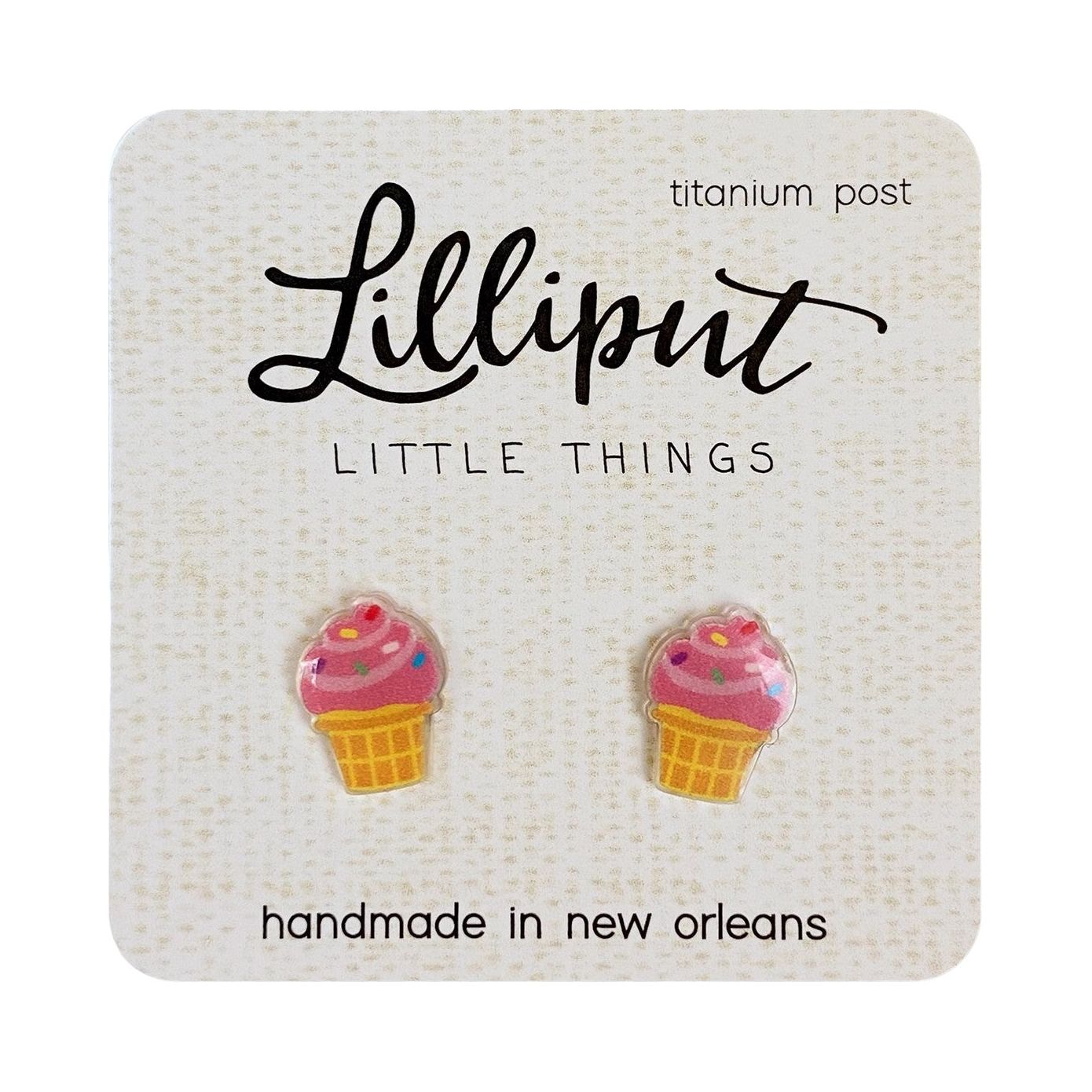 Ice Cream Cone - Lilliput Earrings