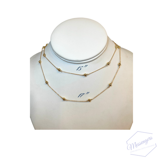 17" Choker Simplicity Chain Gold - 4mm Gold