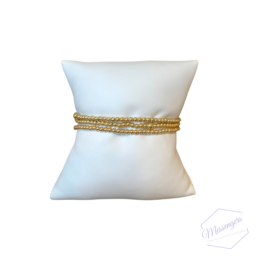 Classic Gold 2.5mm Bead Bracelet